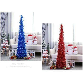 1.2 M DIY Sequin Vianočný Stromček Popup Skladacie Pozlátko Umelý Vianočný Stromček So Stojanom Vianočné Ozdoby Stromy