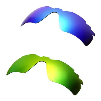 HKUCO Modrá/Zelená 2 Páry Polarizované Náhradné Šošovky Pre Radarové Cesta-Odvetrané slnečné Okuliare Zvýšiť Prehľadnosť