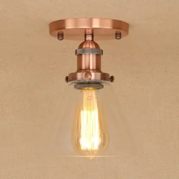 IWHD Sklo Stropné Svietidlá Loft Štýl IndustIria Vintage Železa Lampara LED Retro Stropné Osvetlenie Domov Osvetlenie Svetlá