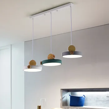 Nordic moderný jednoduchý LED luster Reštaurácia, Bar, nočné tri samostatné hlavy malé osobné kreatívny dizajn lampy