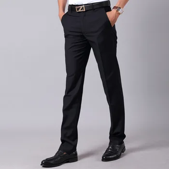 Nové 2021 Jar Jeseň pánske Nohavice Business Formálne oblečenie Rovno Ultra-Tenké Slim Klasický Oblek Nohavice jednofarebné Bežné Nohavice