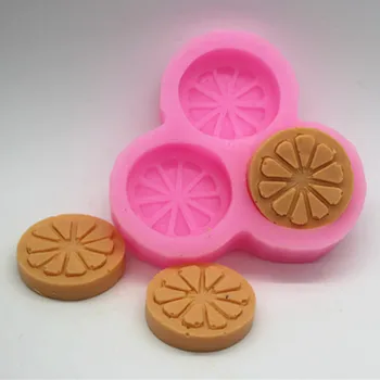 Silikónové formy orange okrúhly tvar ručne vyrábané mydlo plesne Fondant tortu dekorácie, čokolády formy hliny plavidlá plesní
