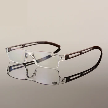 TR90 ultralight okuliare na Čítanie bez obrúčok Prenosné presbyopia okuliare, Transparentné ďalekozrakosť okuliare lacné dioptrické okuliare